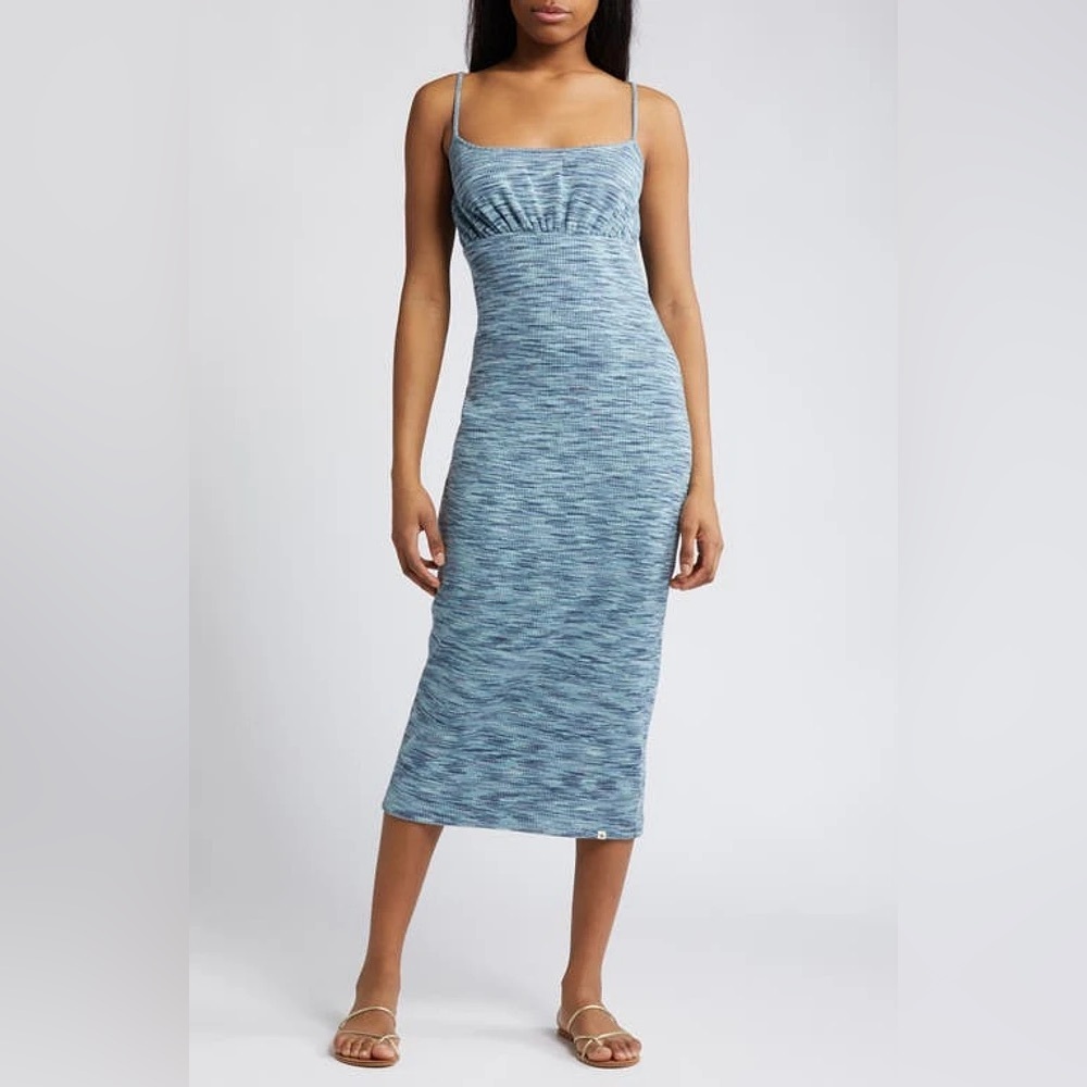 Rip Curl Bobbi Space Dye
Cotton Blend Rib Dress Blue